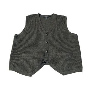 Orvis 100% Shetland Wool Vest Forest Green Size Extra Large Chunky Grandpa